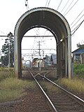 福井鉄道浅水駅のスノーシェルター