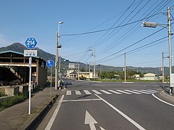 茨城県道214号沼田下妻線 つくば市中菅間（2014年4月）