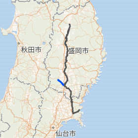 北上川合流地点周辺の地図