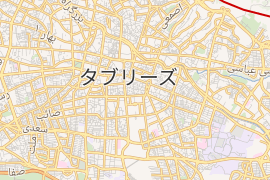 タブリーズ周辺の地図