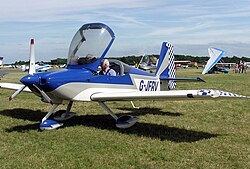 RV-7の上げられた天蓋