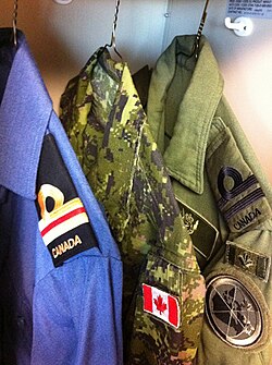 カナダ軍3部隊の業務用制服