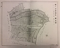 1920年調査の幡ヶ谷笹塚町地籍図