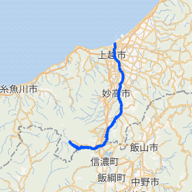関川流域の地図