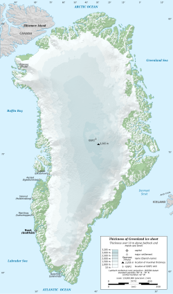 過去の氷床分布を示す地図データ