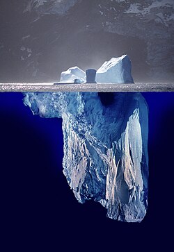 氷山の一角のイメージ