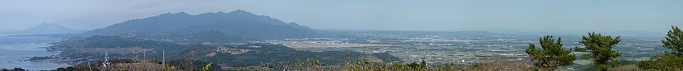 横尾岳から望む肝属平野の全景