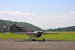 ジブコ エッジ540 の補助翼に取り付けられた『スペード』