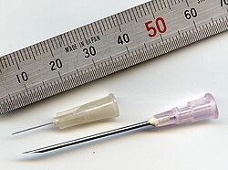 治療に使う注射針