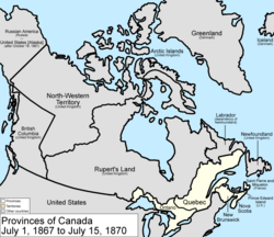 1867-1870年の各植民地の状況