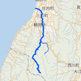 赤川周辺の地形図