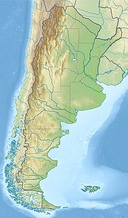 ナウエル・ウアピ湖の位置(アルゼンチン内)