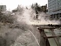 湯煙(草津温泉の湯畑)