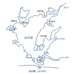 浜名湖の各水域と周辺地形の名称