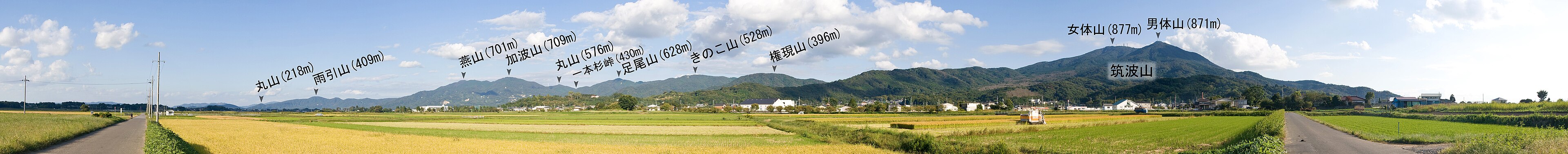 桜川市から見た山々