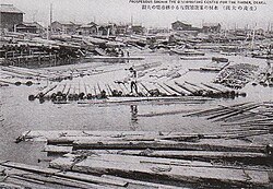 大正区小林町にあった貯木場