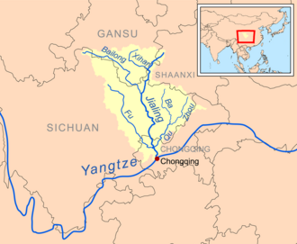 嘉陵江の流域