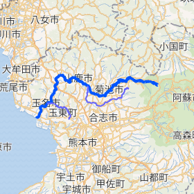 菊池川水系の広域地図