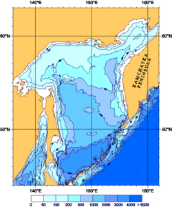 オホーツク海の海底地形