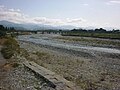 魚津市三ケの早月橋より上流を望む