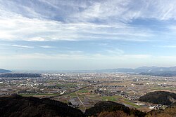 文殊山 山頂より望む福井平野