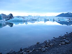 アイスランドの氷河湖