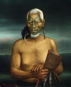 描かれたマオリ(1878年画)