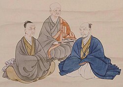 国学の三哲である本居宣長、契沖、賀茂真淵の肖像
