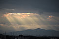 野毛山公園から見えた天使の梯子