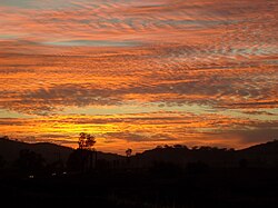 多数の波模様ができた高積雲
