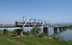 雄物川橋梁の景観