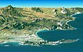 NASAによるSRTM標高上のLandsat画像