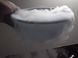 水に入れたドライアイス