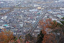 信夫山山頂からの眺望