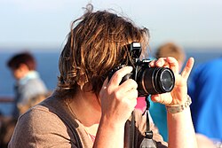 写真撮影を行う様子