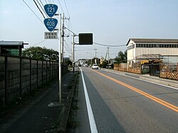 国道121号 との重複区間 宇都宮市上籠谷町（2004年9月）