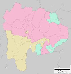 甲府地方気象台の所在地図