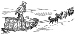 伝統的な犬ぞりの構造図