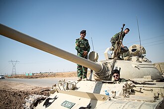 ペシュメルガが保有するT-55戦車