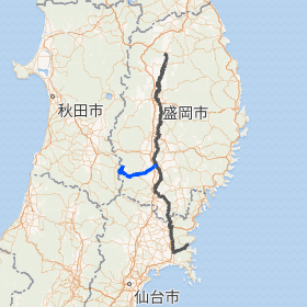 焼石連峰周辺の詳細地図