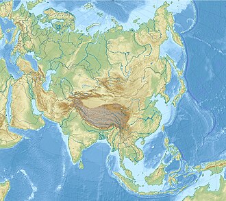 ヒンドゥークシュ山脈の位置(アジア内)