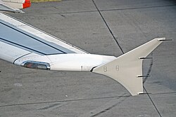 エアバス機のウィングチップ