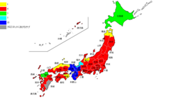 日本テレビ系列のリモコンキーID地図