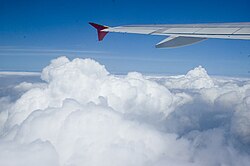積雲のでこぼこした雲頂