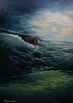 洪水時のノアの方舟を描いた絵画
