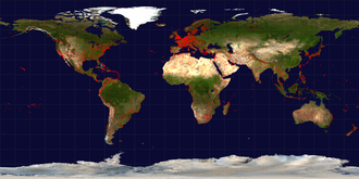 2008年の空港分布図