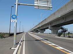都市軸道路 つくばみらい市成瀬（2014年4月）