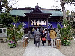 神社における初詣の様子
