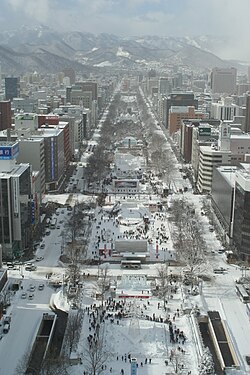 冬の札幌市