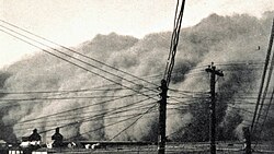 1935年のダストボウル期にテキサス州で撮影されたハブーブ